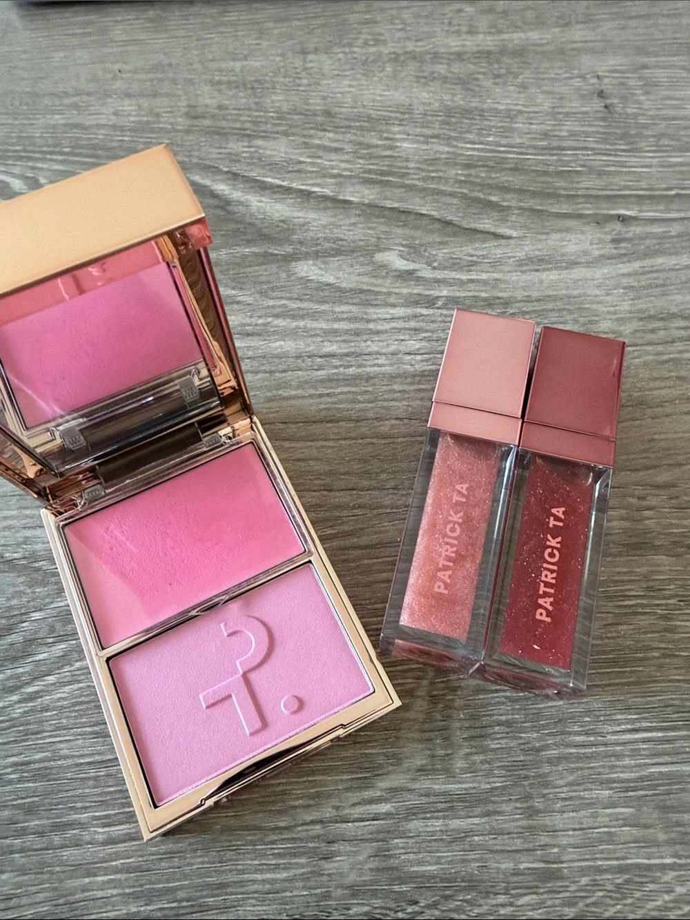 Patrick Ta Pink Blush Duo with Shimmer Lip Glosses